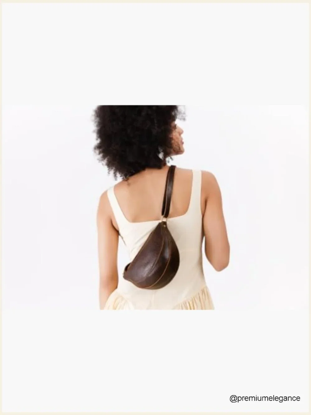 Full-Grain Leather Sling Bag with Adjustable Strap